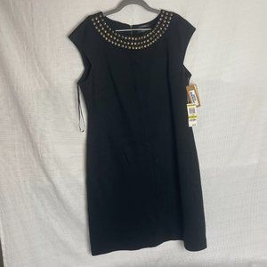 NWT Style&Co Size 14 Black Nylon Blend "Gypsy Caravan"  Dress #959